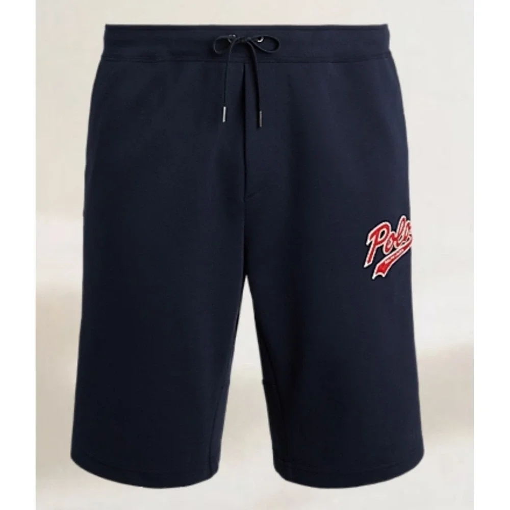 Polo Ralph Lauren Navy Blue Fleece Elastic Waste Shorts Stitched Logo Men's 3XB